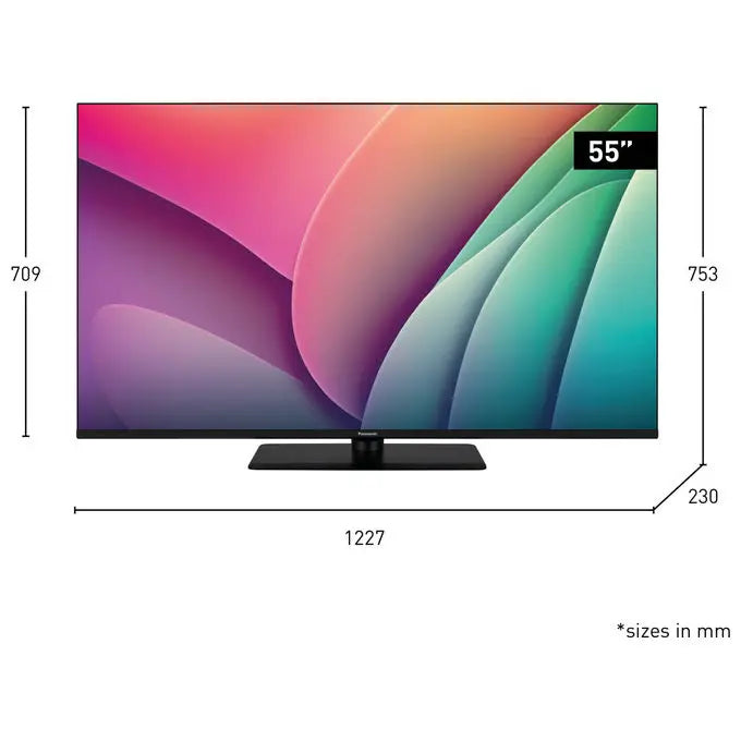 PANASONIC TV-55W80AEZ Panasonic Smart TV 55" 4K QLED Fire TV Nero - Televisore Ultra HD Wi-Fi Bluetooth