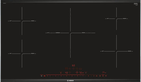 Bosch Piano Cottura a Induzione 5 Fuochi Larghezza 56 cm Piano in Vetroceramica colore Nero - PIV975DC1E