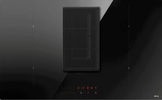 Elica NIKOLATESLA PRIME S BL/A/83 Piano cottura induzione con cappa aspirante integrata cm. 83 - vetroceramica nero