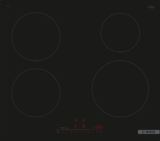 Bosch PIE61RHB1E 6 Piano cottura a induzione cm. 59 - vetroceramica nero