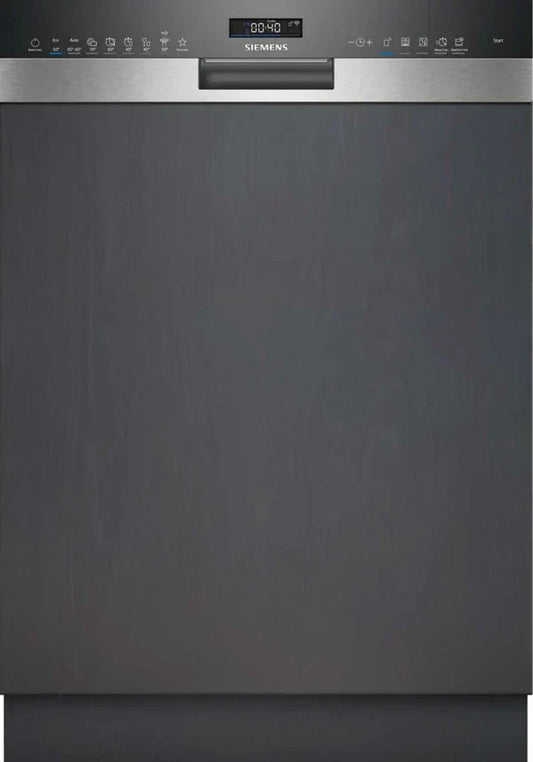 Siemens SN55ES12CE Iq500 Lavastoviglie integrata parziale cm.60 - 14 coperti - frontale inox spazzolato