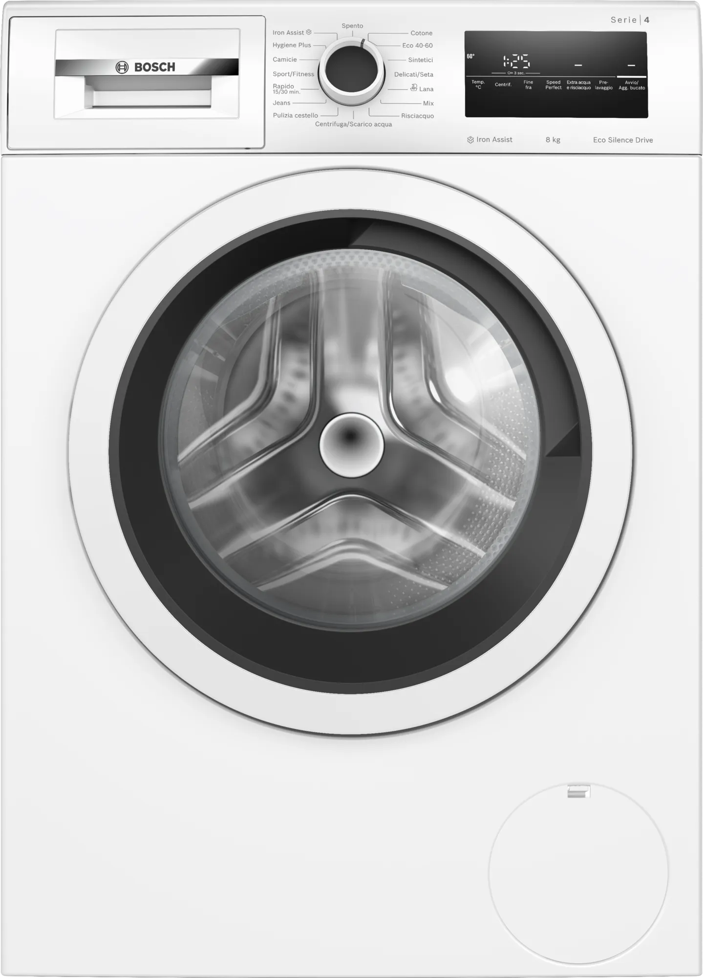 Bosch Lavatrice 8 Kg Classe A Profondità 59 cm Centrifuga 1200 giri Funzione Vapore - WAN24208II Serie 4