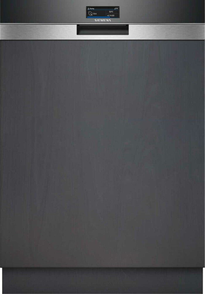 Siemens SN57TS00CE Iq700 Lavastoviglie integrata parziale cm.60 - 14 coperti - frontale inox satinato/nero