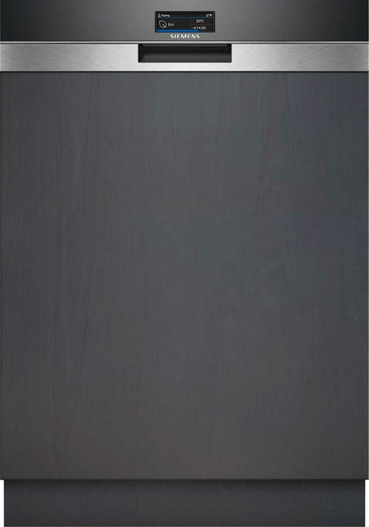 Siemens SN57TS00CE Iq700 Lavastoviglie integrata parziale cm.60 - 14 coperti - frontale inox satinato/nero